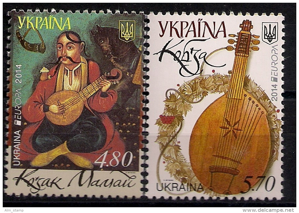 2014 Ukraine Mi. 1814-9 **MNH   Europa  Musikinstrumente - 2014