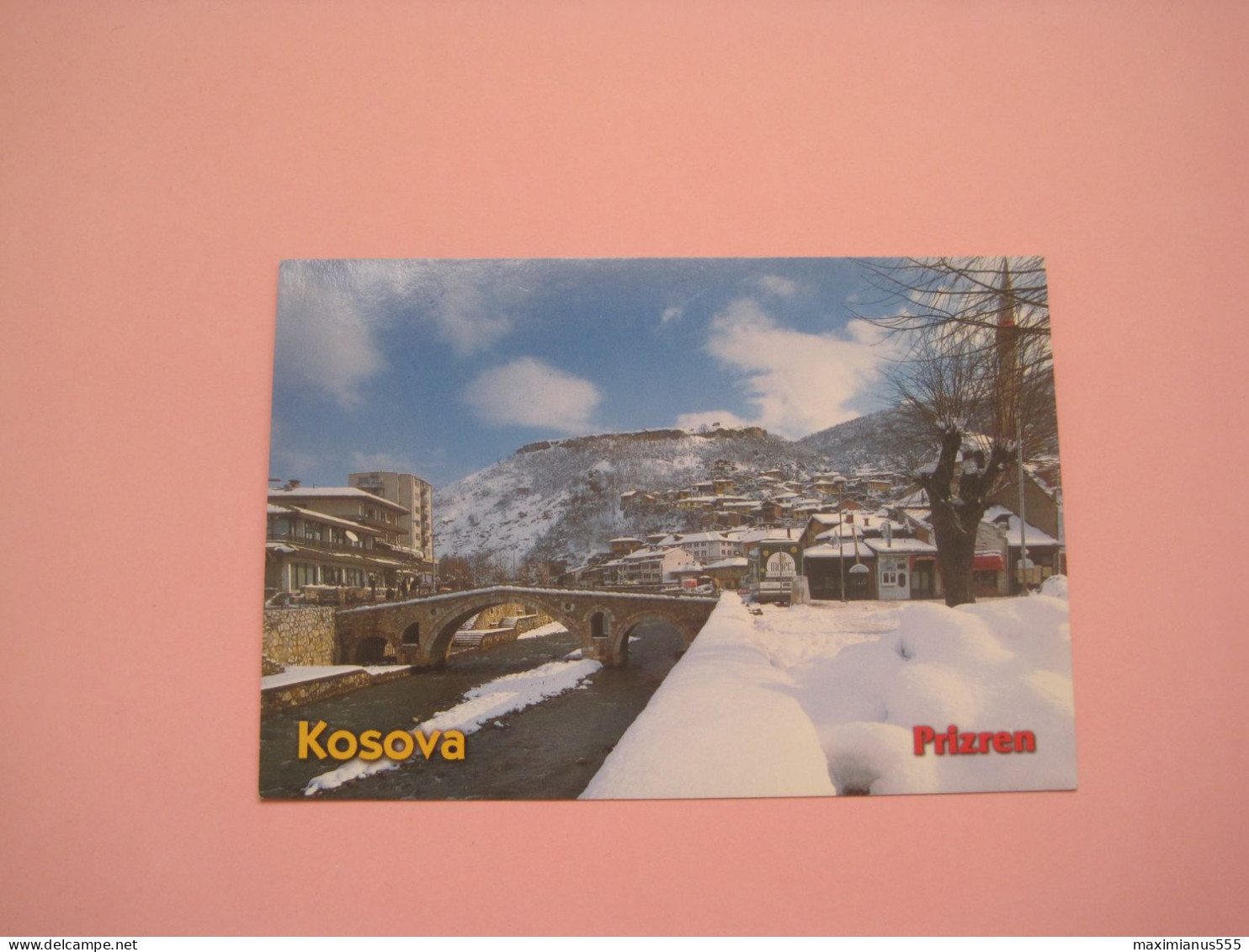 Kosovo Airmail Postcard Sent From Prizren To Korishe 2016 (1) - Kosovo