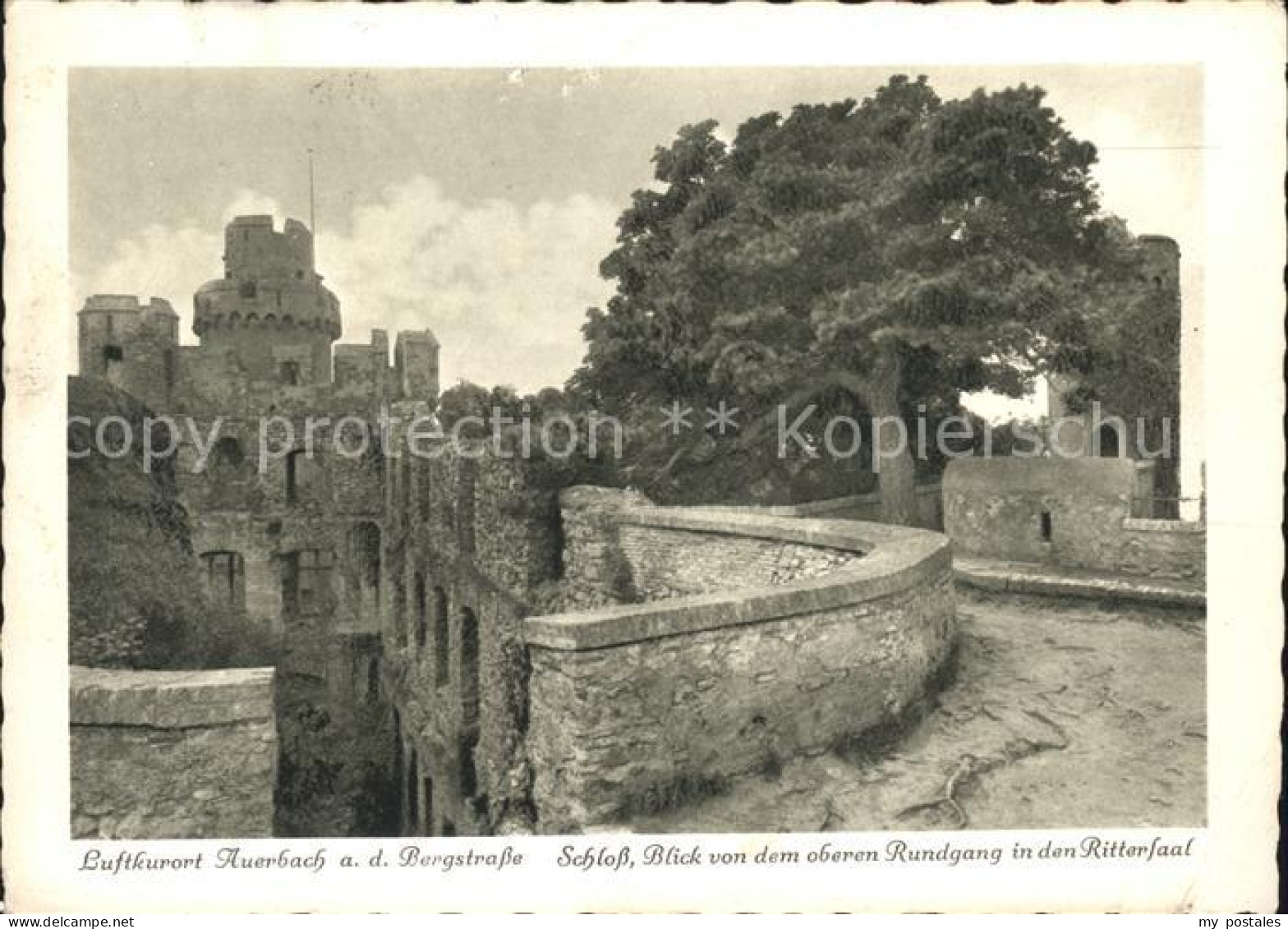 41576471 Auerbach Vogtland Schloss Blick Vom Rundgang In Den Rittersaal Ruine Au - Auerbach (Vogtland)