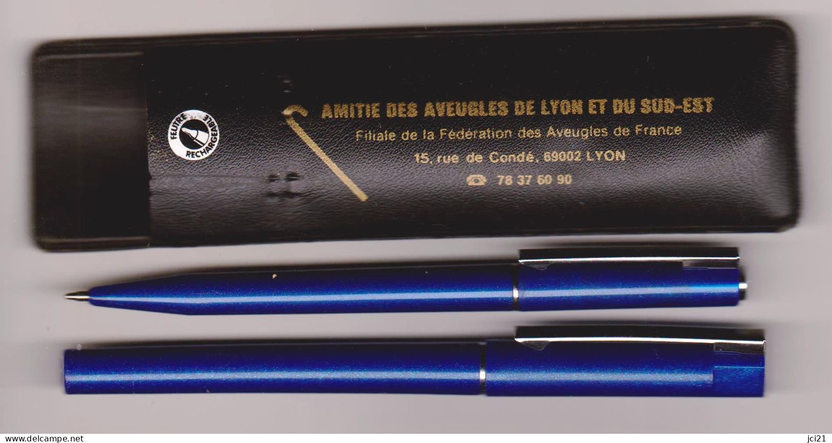 2 Stylos Publicitaires " Amitié Des Aveugles De Lyon Et Du Sud-Est "_Di346 - Stylos