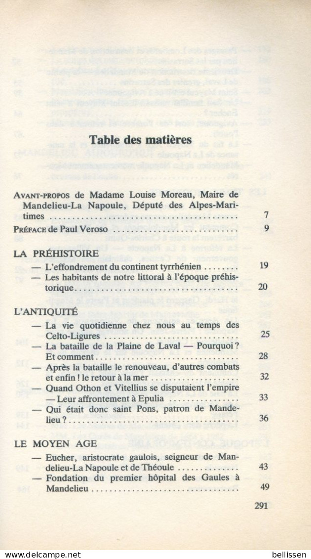 Mandelieu-La Napoule, Jadis, Naguère Et Aujourd'hui Par Emmanuelle De Marande, Ed. Alpazur 1982 ALPES-MAIRITIMES CANNES - Côte D'Azur