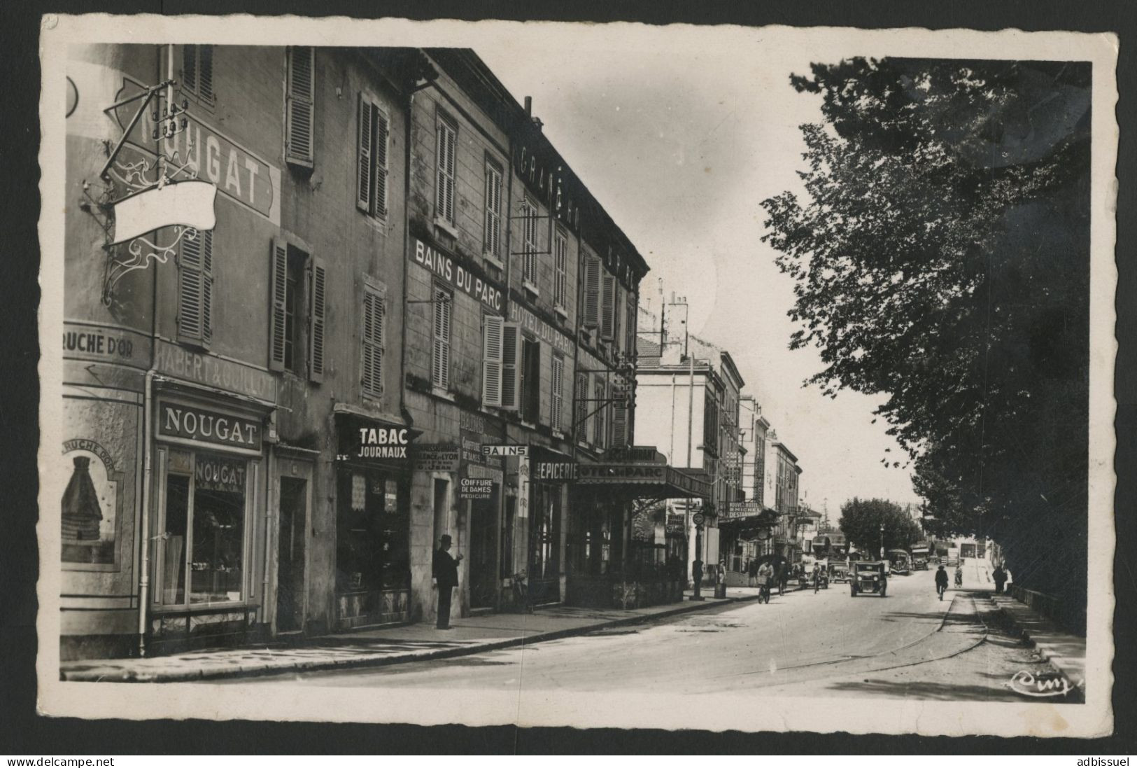 MONTELIMAR Avenue De La Gare Nougat Chabert & Guillet, Bains, Tabac, Hôtel Du Parc Carte De 1950 Voir Suite - Montelimar