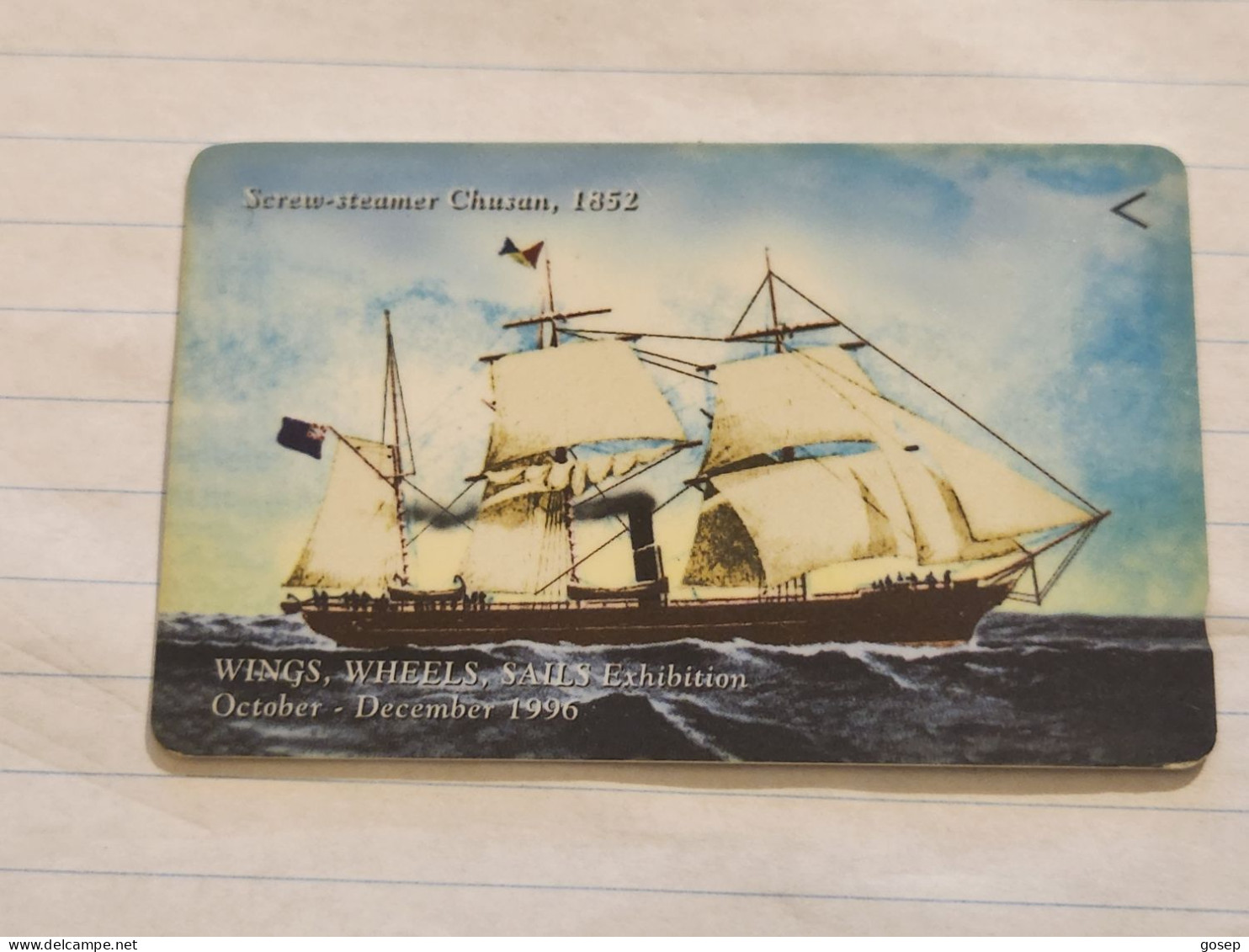 SINGAPORE-(89SIGA-o/b)-Steamer Chusan-(204)($3)(89SIGA-166575)-(tirage-?)-(1/96)-used Card+1card Prepiad Free - Singapour