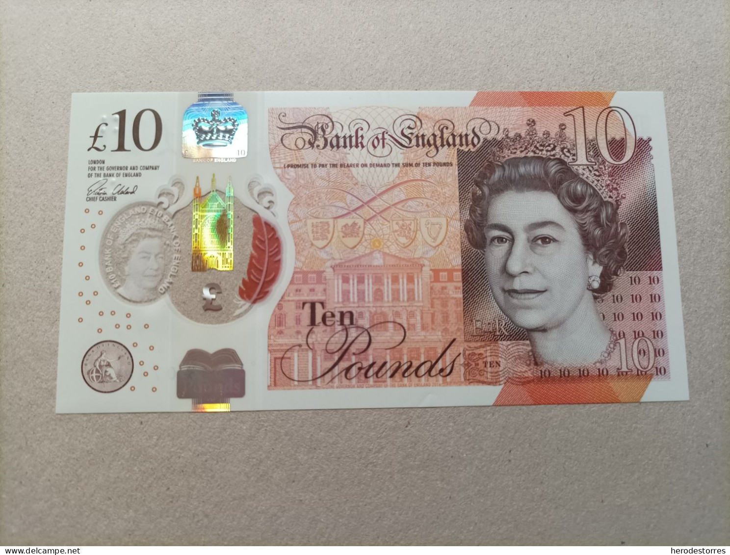 Billete De Inglaterra De 10 Libras, Año 2016, Serie AA, UNC - 10 Ponden