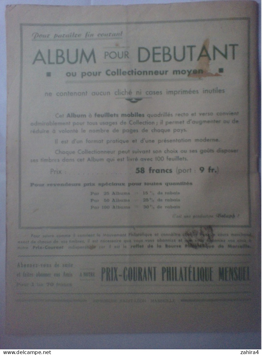 Temps Guerre Prix Courant Philatélique Illustré N°6 Tour Du Monde Aérien 1937 Portefeuilles Australie Notes Sur Bali ... - Francia