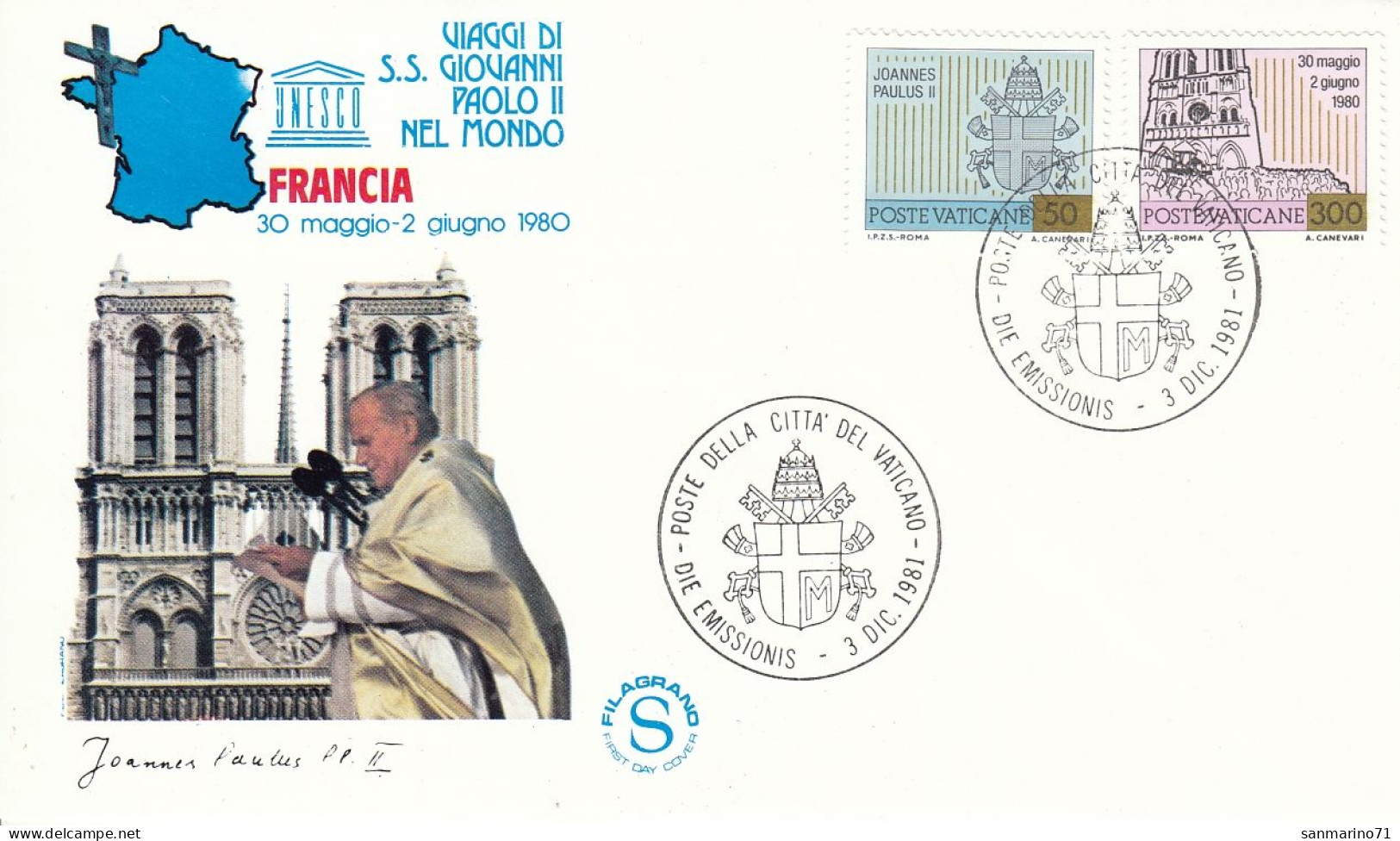 VATICAN Cover 2-90,popes Travel 1981 - Briefe U. Dokumente