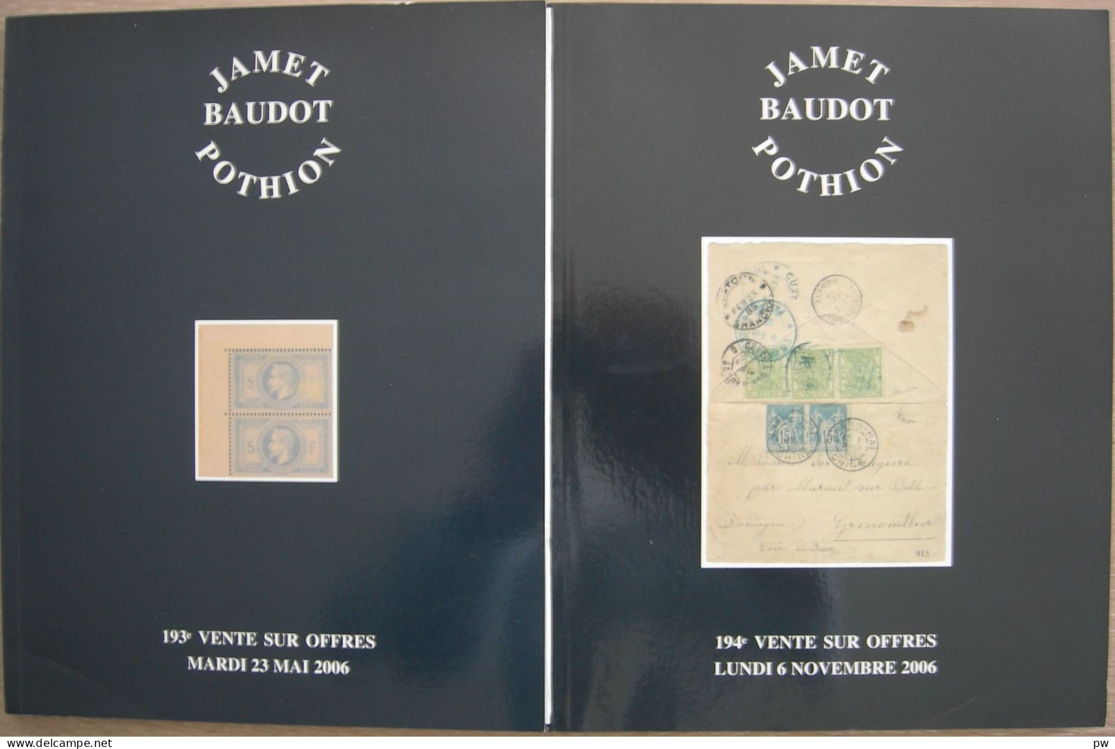 VENTES JAMET – JF BAUDOT  2006  2 Catalogues De Vente. - Catalogues For Auction Houses