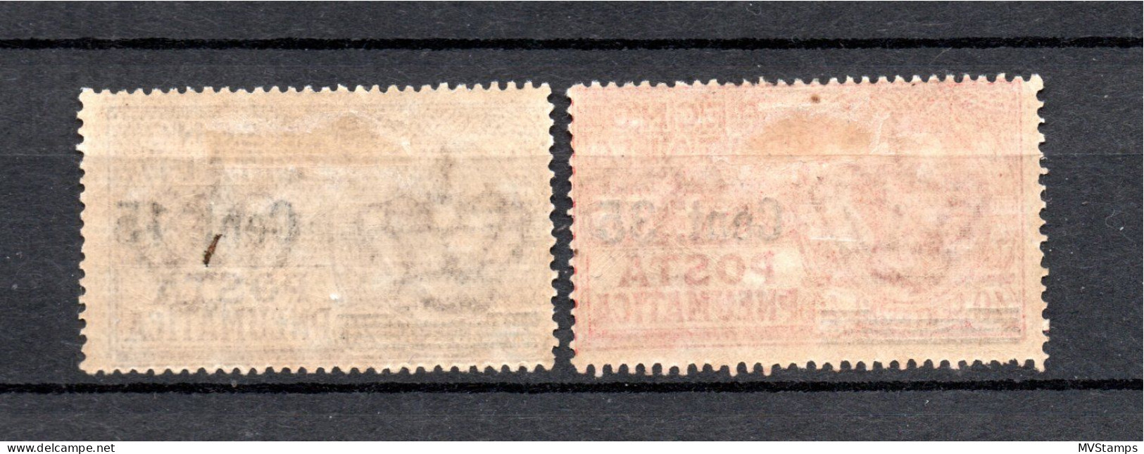 Italy 1927 Old Set Overprinted Pneumatica-stamps (Michel 268/69) Nice MLH - Pneumatische Post