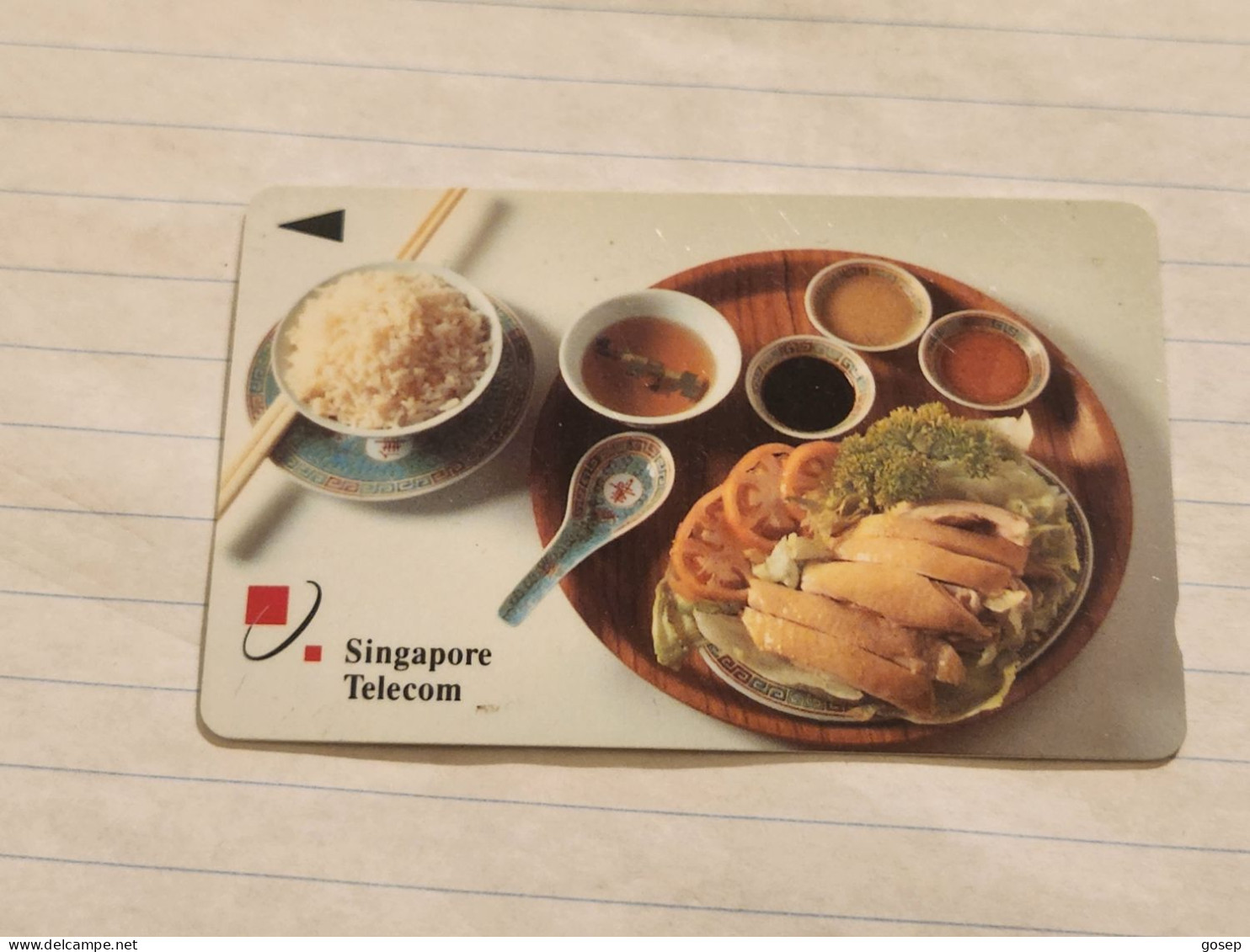 SINGAPORE-(22SIGA-(a)-FOOD 1-(208)($10)(22SIGA-0392373)-(tirage-950.000)-(1/92)-used Card+1card Prepiad Free - Singapour