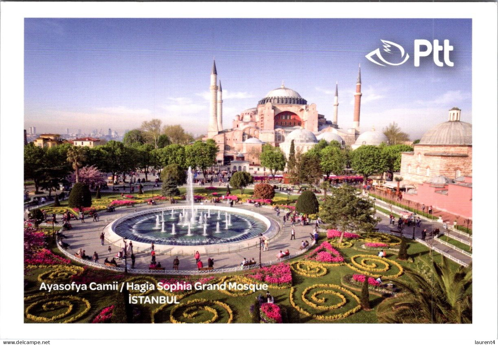 11-1-2024 (4 W 51) Turkey / Turkiye (posted To Australia) - Mosque In Istanbul (motorbike & Parachut Stamps) - Islam