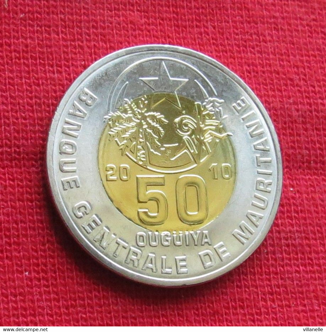 Mauritania 50 Ouguiya 2010 KM# 9 UNC Lt 674 *VT Bimetallic Mauritanie - Mauretanien