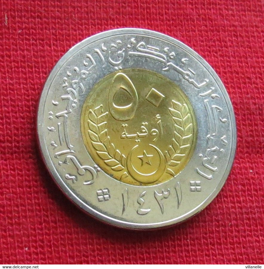 Mauritania 50 Ouguiya 2010 KM# 9 UNC Lt 674 *VT Bimetallic Mauritanie - Mauritania