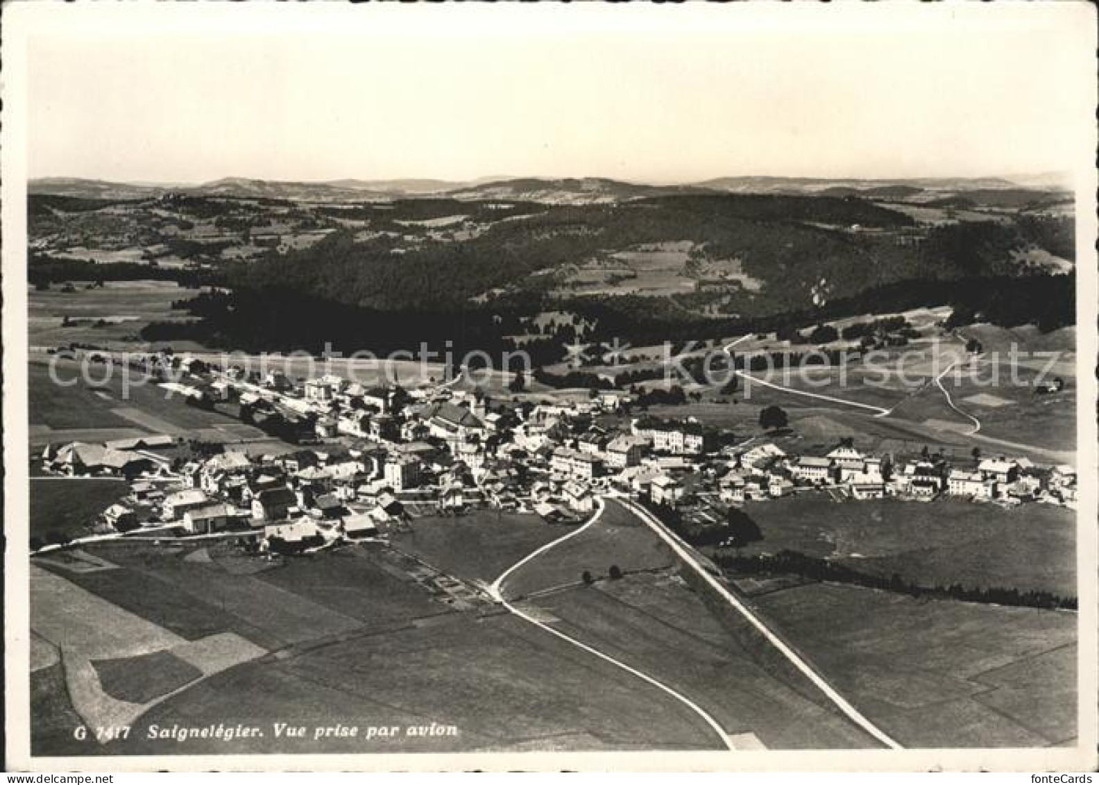 11621462 Saignelegier Vue Prise Par Avion Saignelegier - Autres & Non Classés