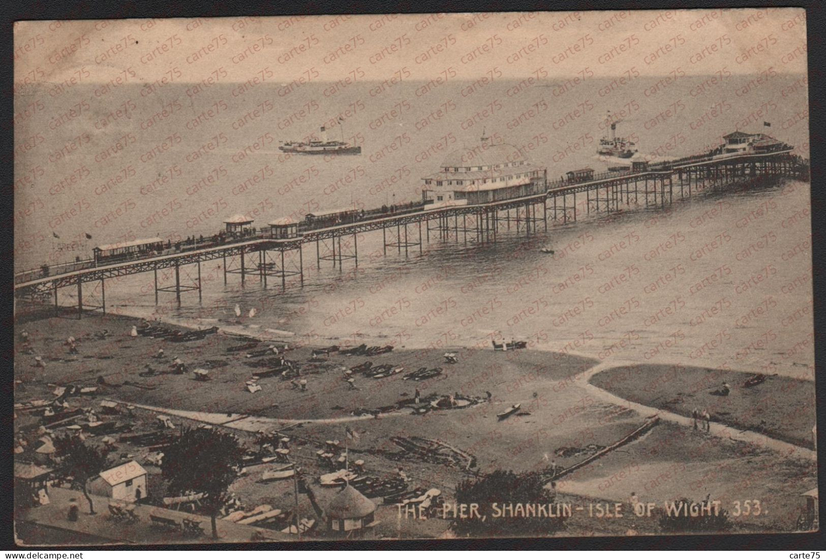 Postmarked 1 OC 1910 Sent To Paris CPA The Pier Shanklin Isle Of Wight United Kingdom Royaume Uni - Shanklin