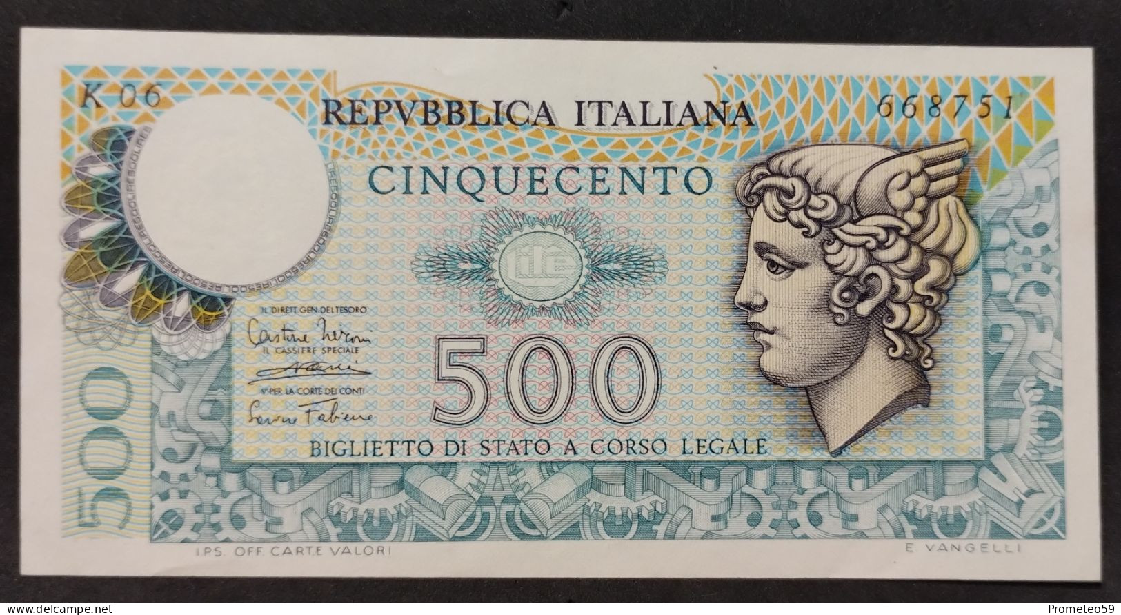 Italia – Billete Banknote De 500 Liras – 1976 - 500 Lire
