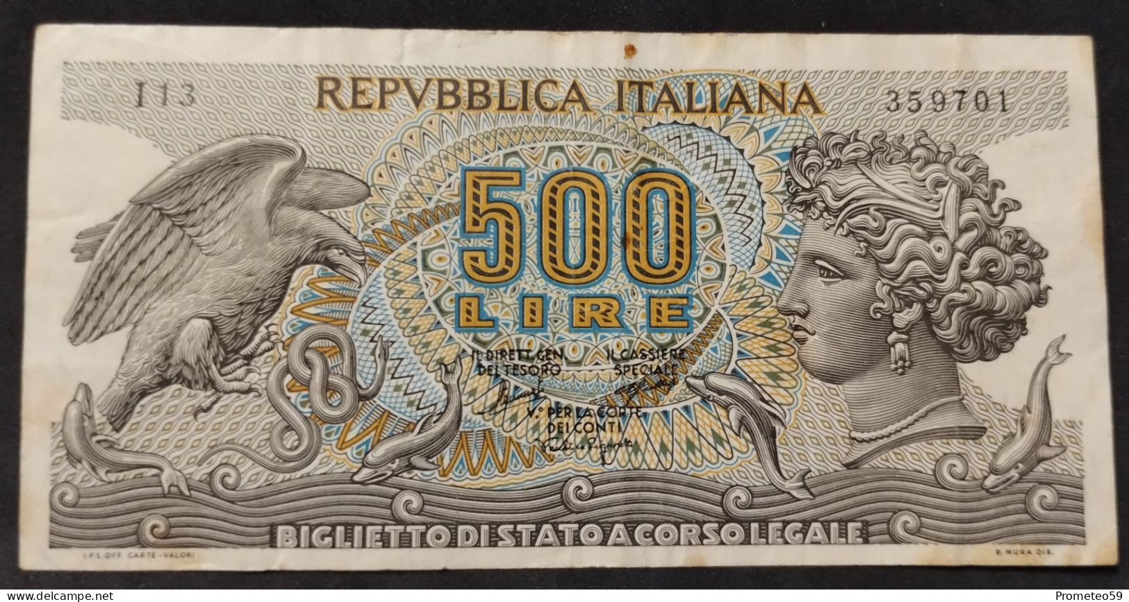 Italia – Billete Banknote De 500 Liras – 1966 - 500 Lire