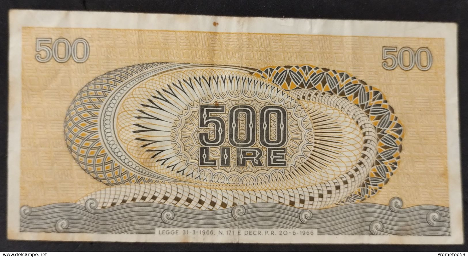 Italia – Billete Banknote De 500 Liras – 1966 - 500 Lire