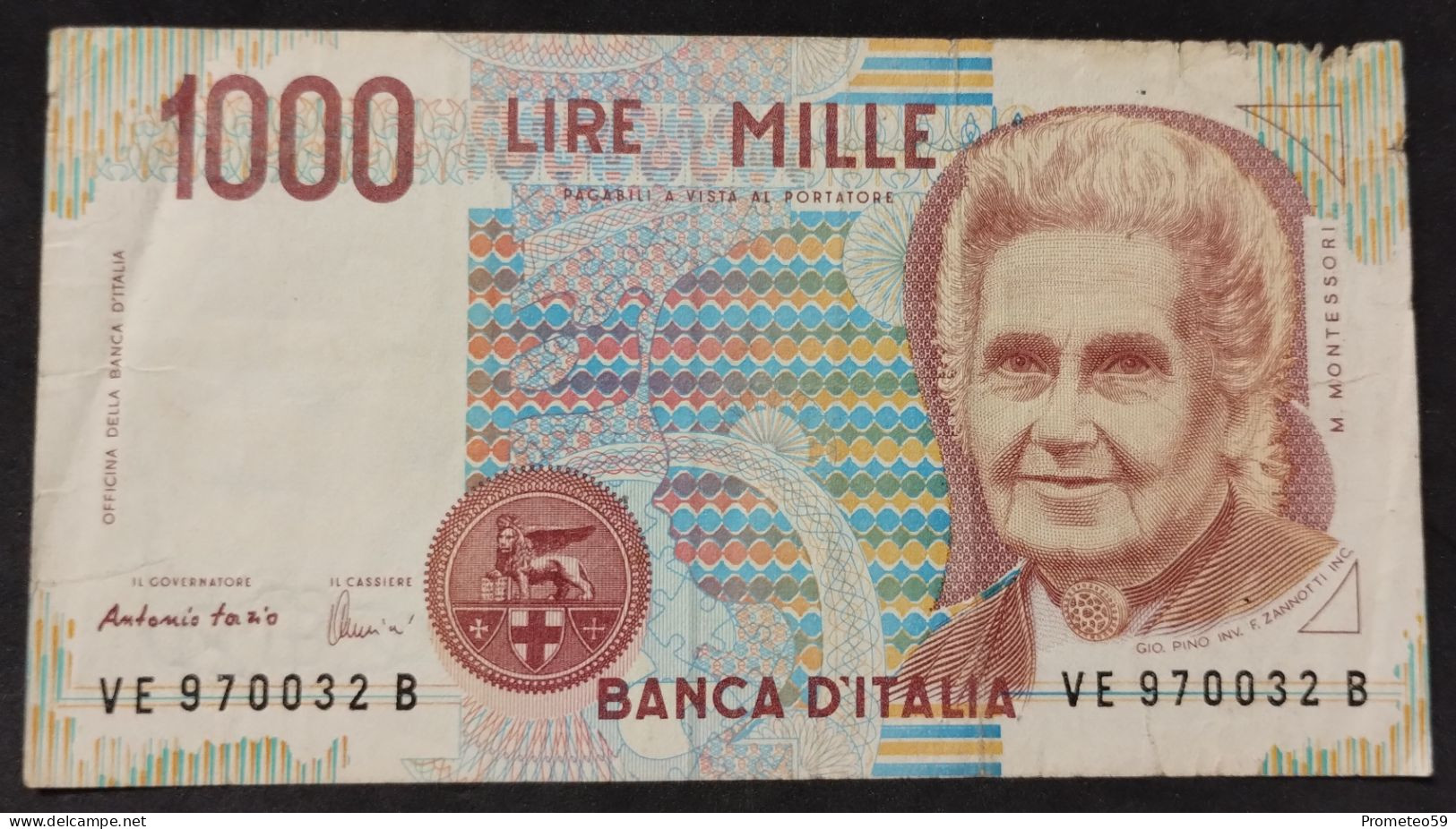 Italia – Billete Banknote De 1.000 Liras – 1990 - 1.000 Lire