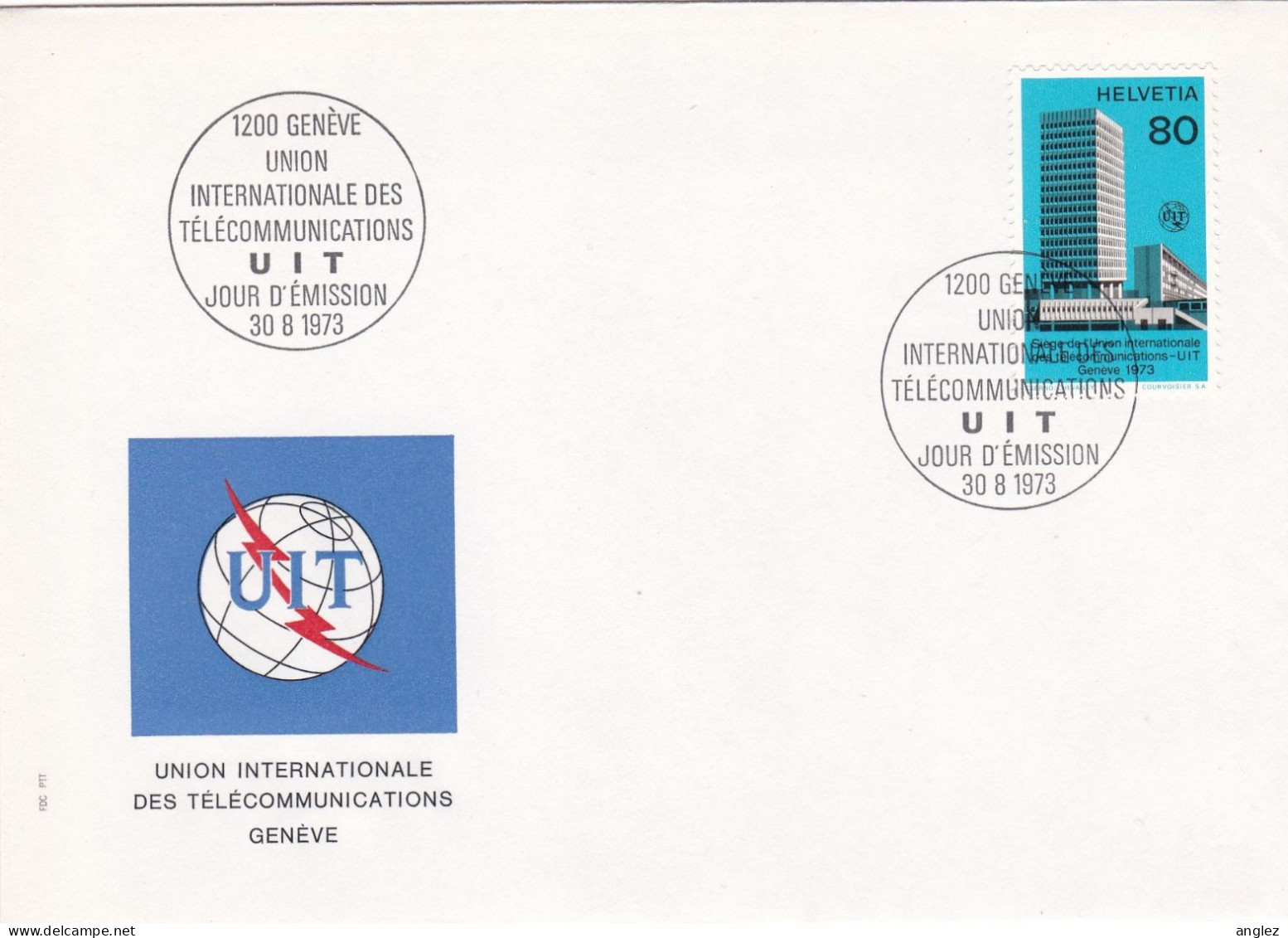 United Nations - Geneva Office 1973 UIT Headquarters FDC - FDC
