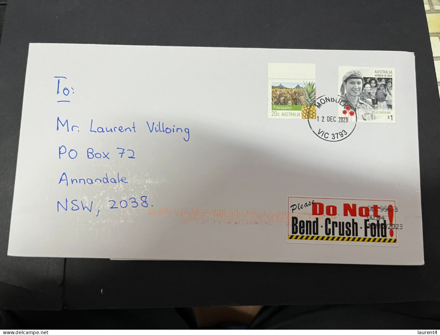 11-1-2024 (4 W 54) Australia - Women In War (military) On Thick Envelope (peacekeeping) - Storia Postale