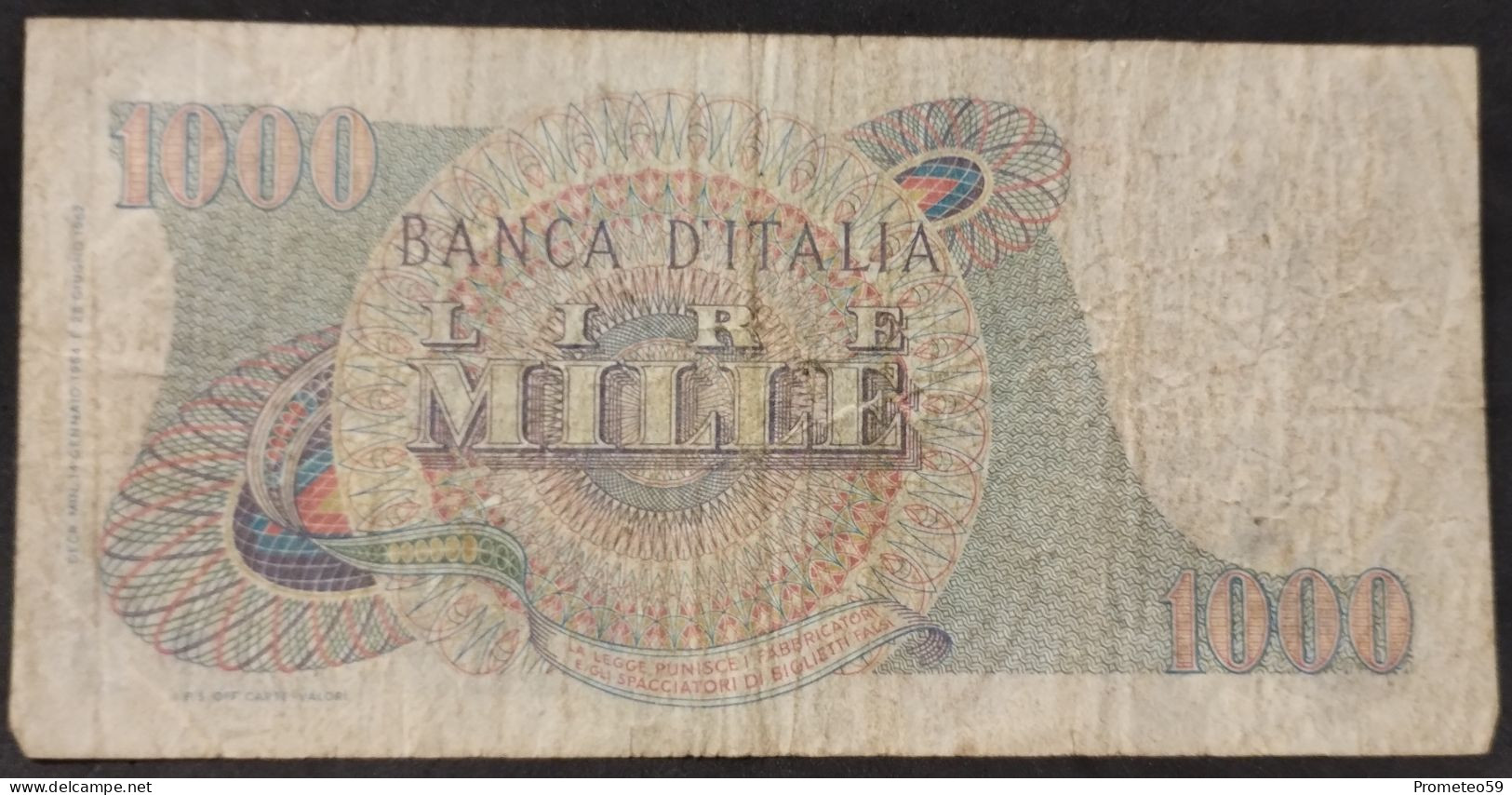 Italia – Billete Banknote De 1.000 Liras – 1964 - 1.000 Lire