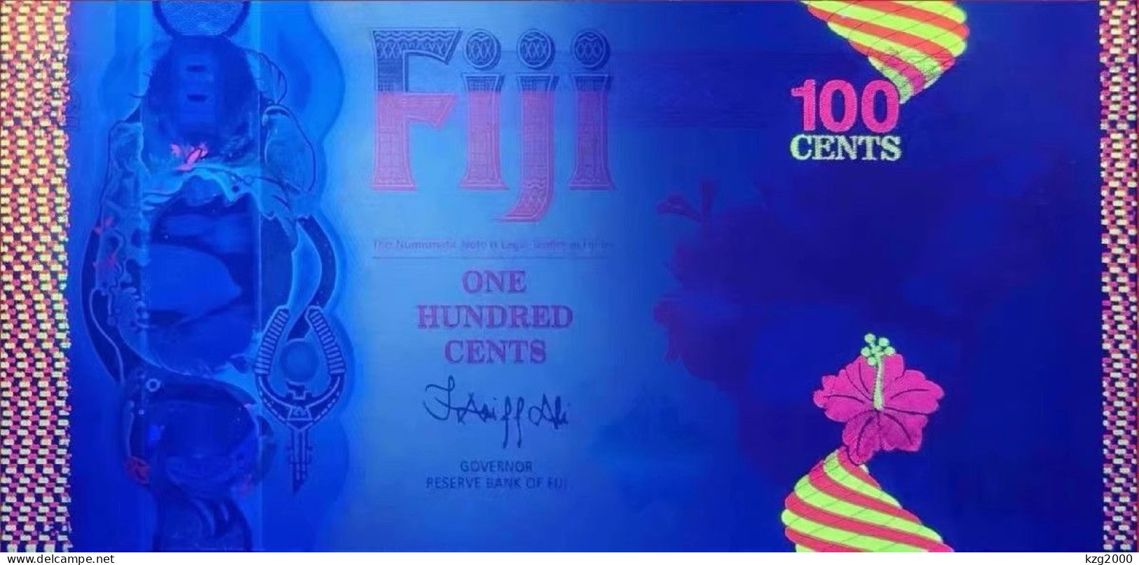 Fiji 2023 ( China Dragon) 100 Cents Commemorative Poylmer Banknote 2024  Banknotes - Cina