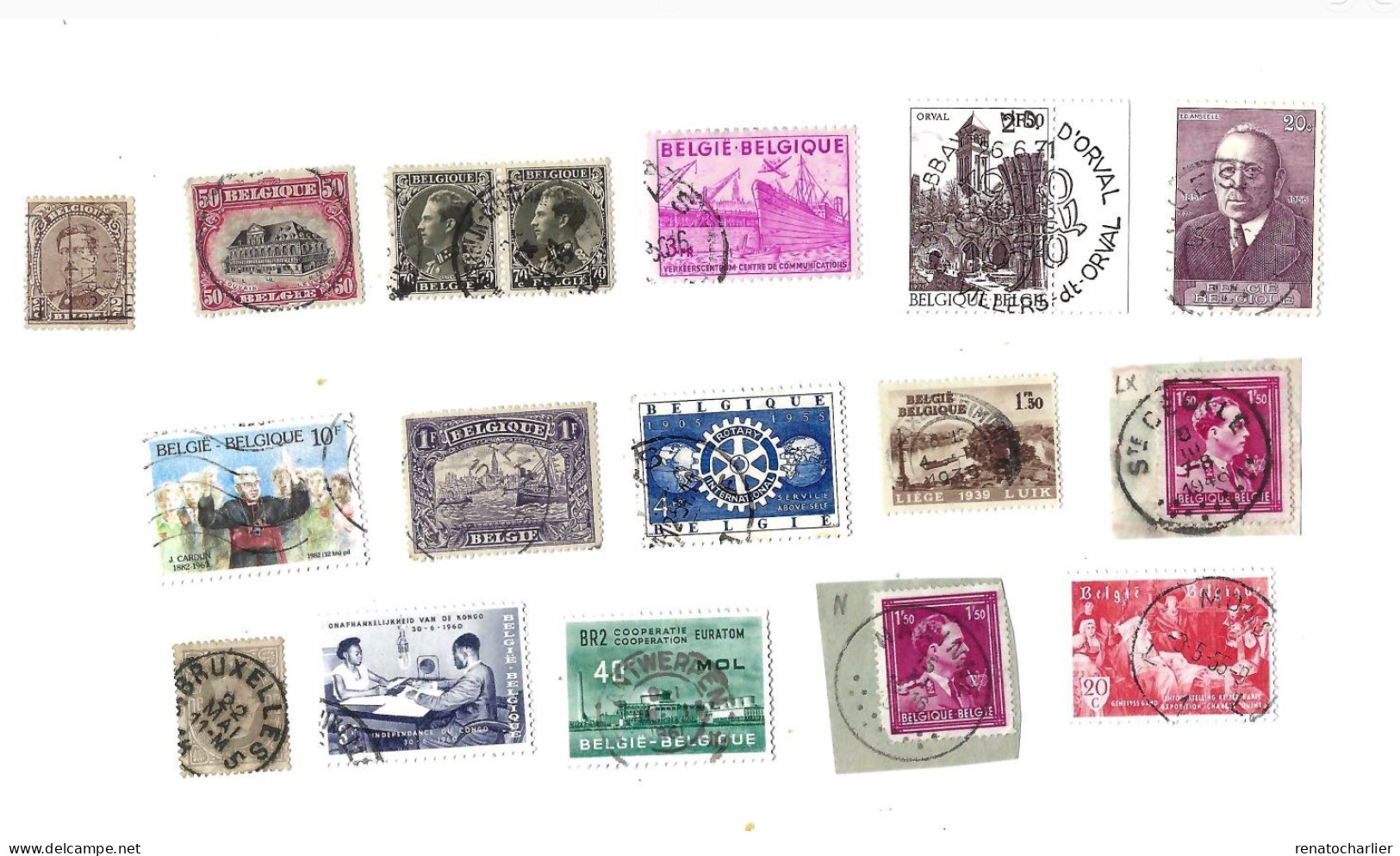 Collection De 90 Timbres Oblitérés. - Collections