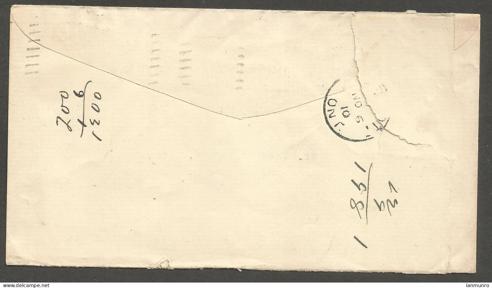 1910 Jeweller Advertising Cover 2c Edward Hamilton Ontario Burrow Stewart & Milne - Postal History