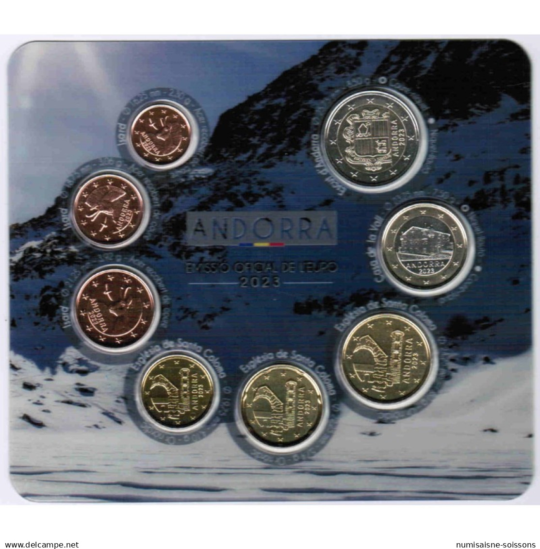 ANDORRE - COFFRET EURO BRILLANT UNIVERSEL 2023 - 8 PIÈCES - BU - Andorra