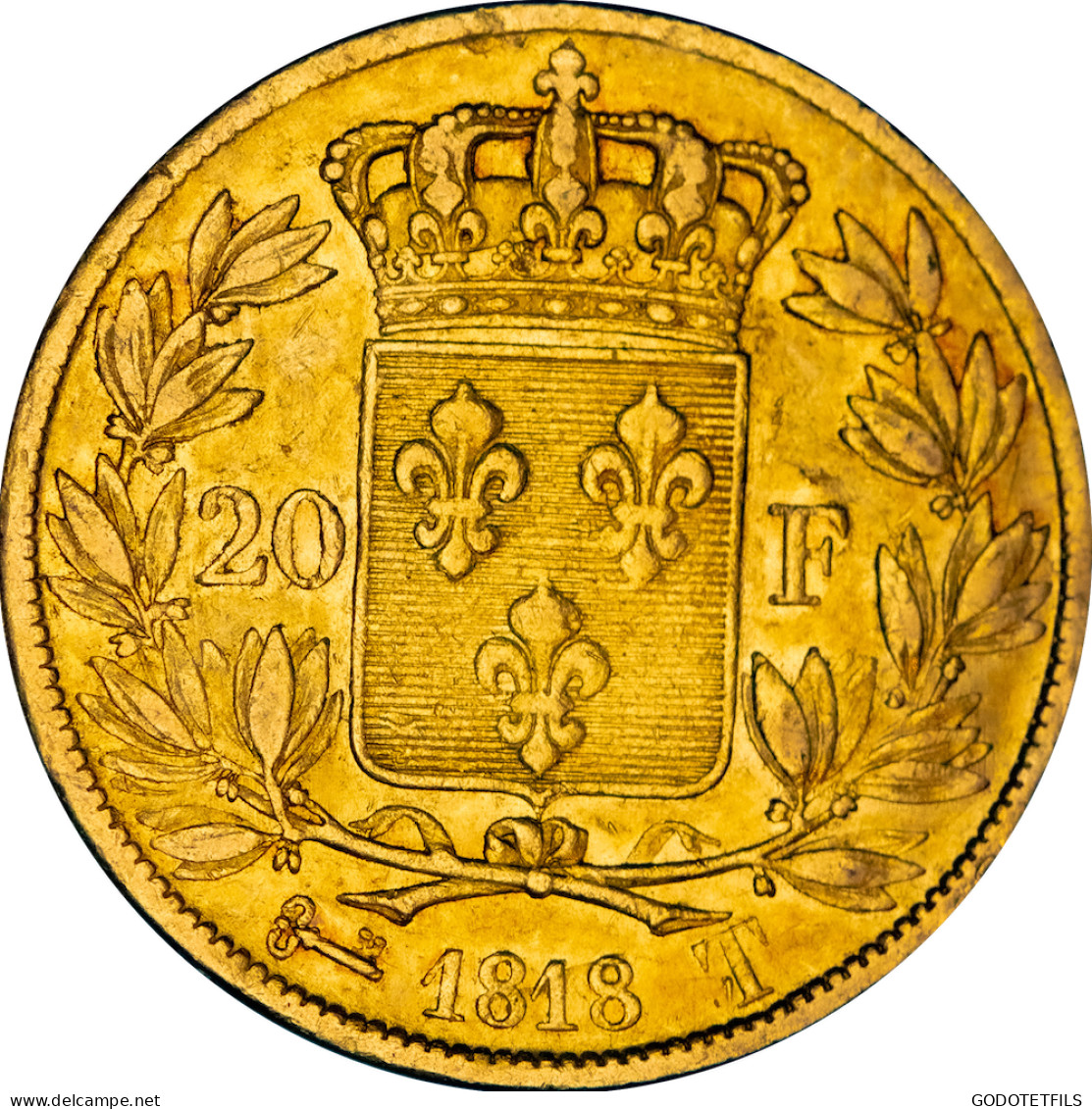 Restauration - 20 Francs Or Louis XVIII 1818 Nantes - 20 Francs (oro)