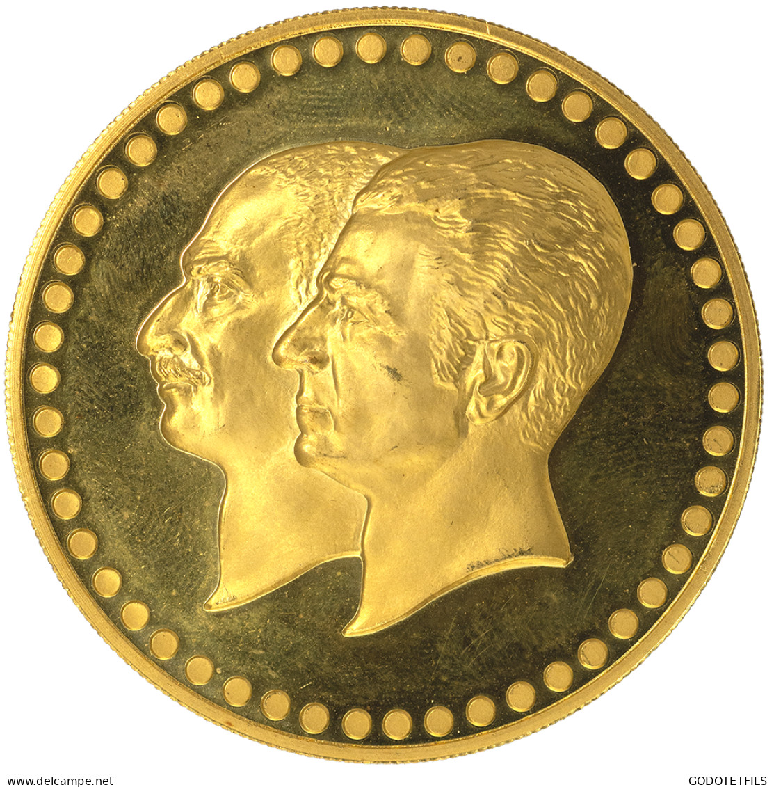 Iran-Médaille Du Jubilé Dor De La Banque Nationale Iranienne 1976 - Monarquía / Nobleza