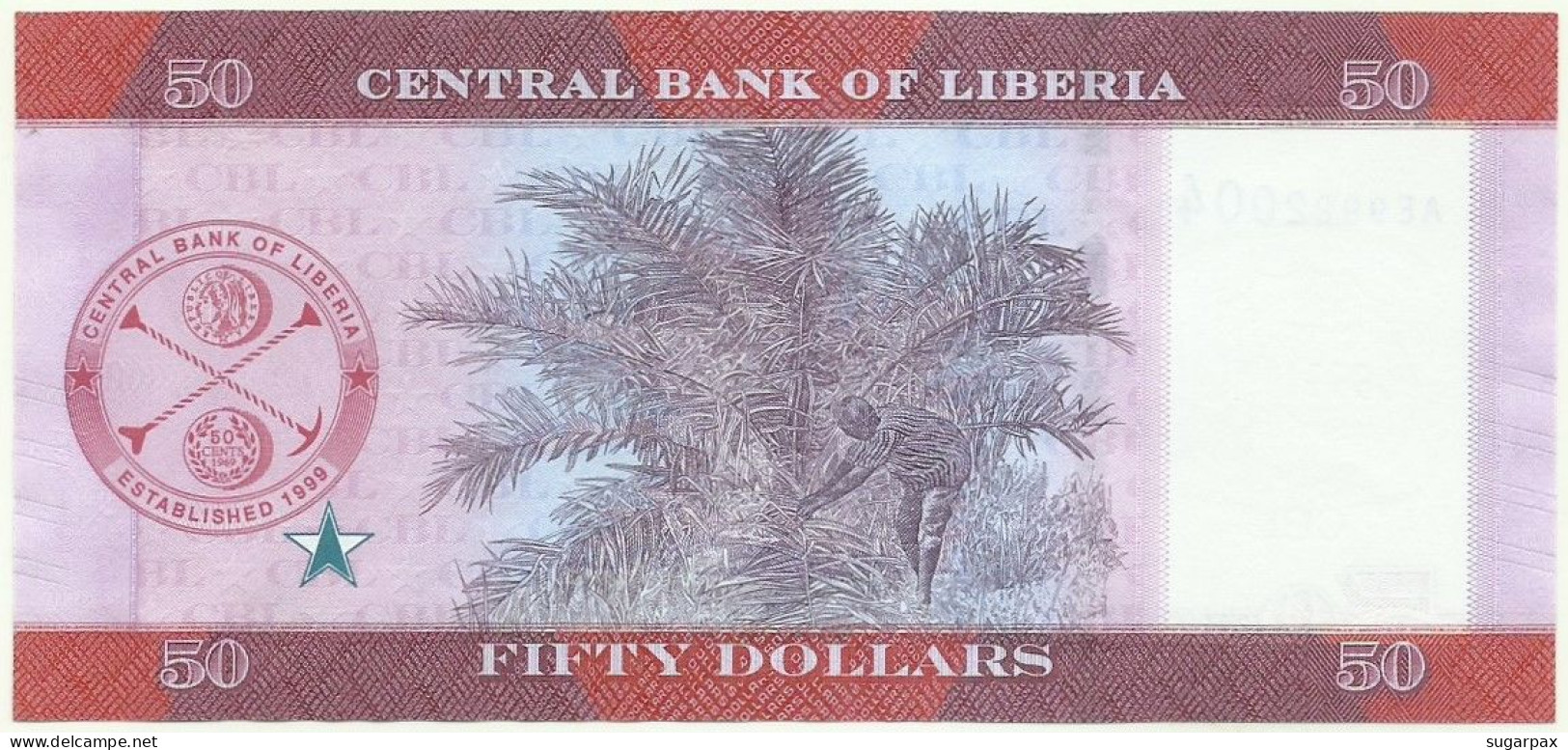LIBERIA - 50 Dollars - 2022 - Pick: 40.a - Unc. - Série AE - Liberia