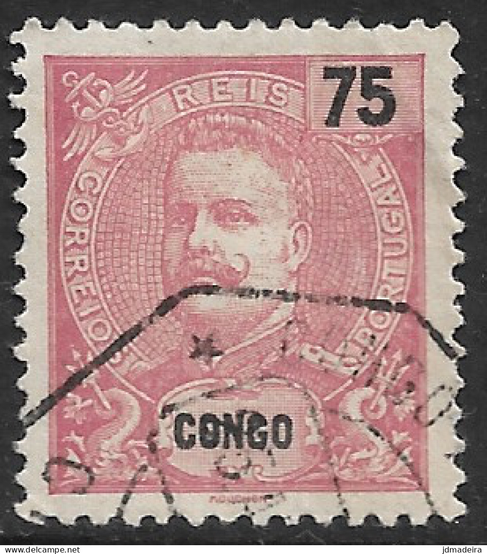 Portuguese Congo – 1898 King Carlos 75 Réis Used Stamp - Congo Portoghese