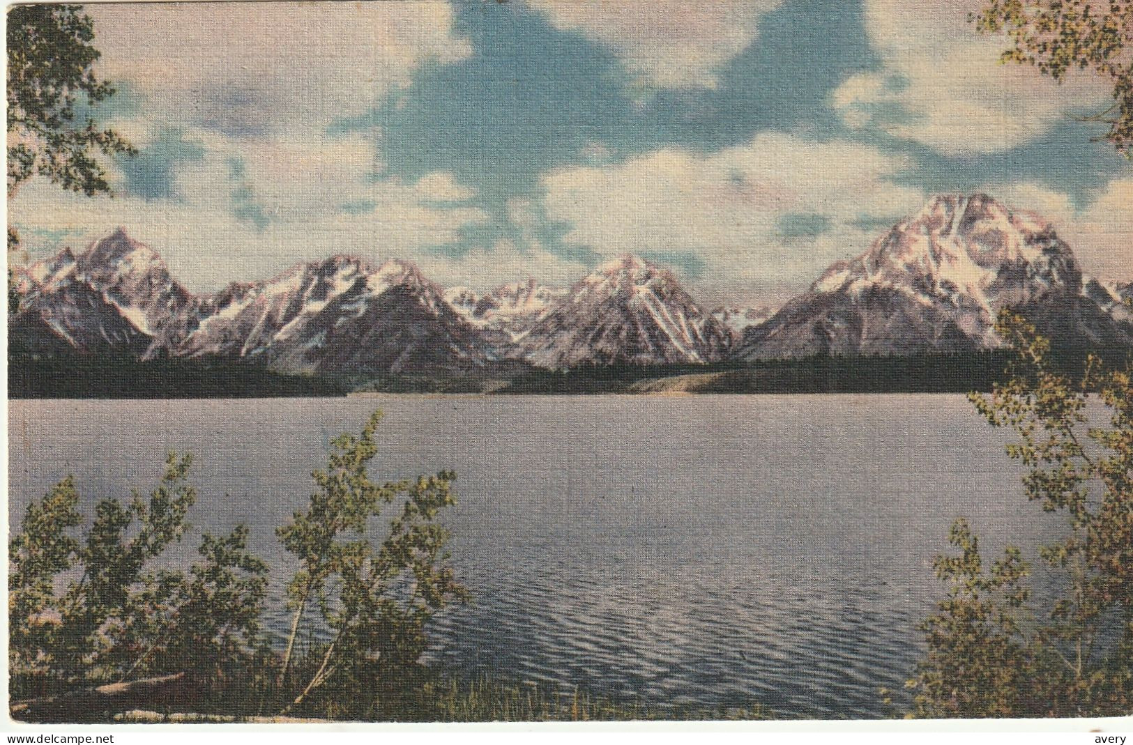 Jackson Lake And Teton Mountains, Wyoming Union Pacific Railroad Pictorial Post Card - Altri & Non Classificati