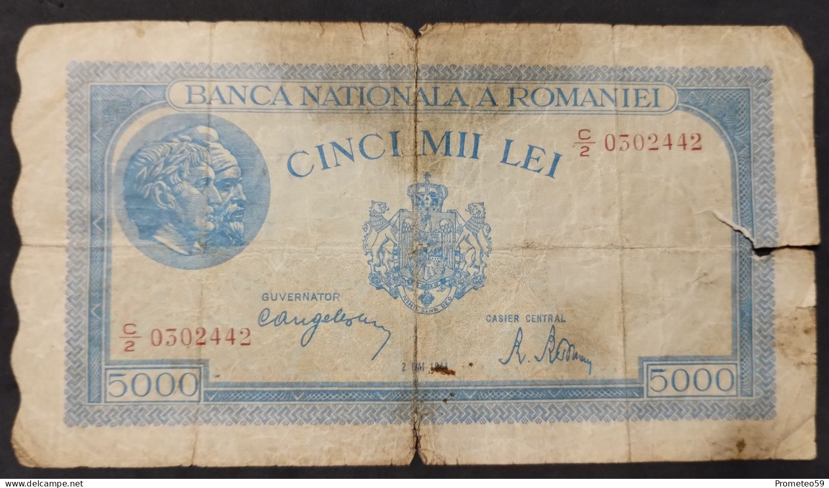 Rumania – Billete Banknote De 5.000 Lei – 1944 - Roumanie