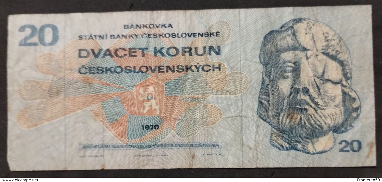 Checoslovaquia – Billete Banknote De 20 Korun – 1970 – Serie F - Czechoslovakia