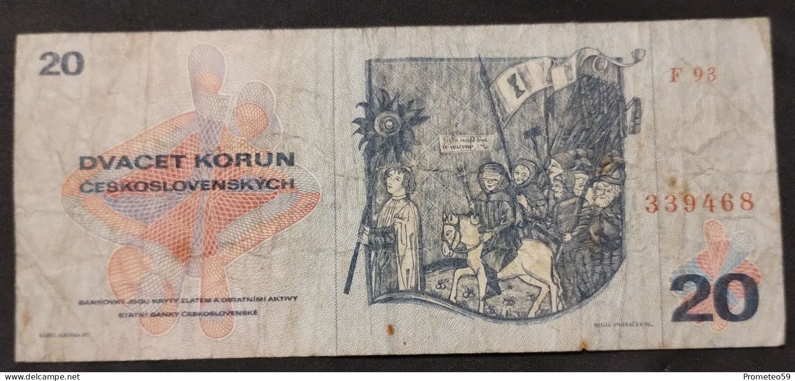 Checoslovaquia – Billete Banknote De 20 Korun – 1970 – Serie F - Tchécoslovaquie