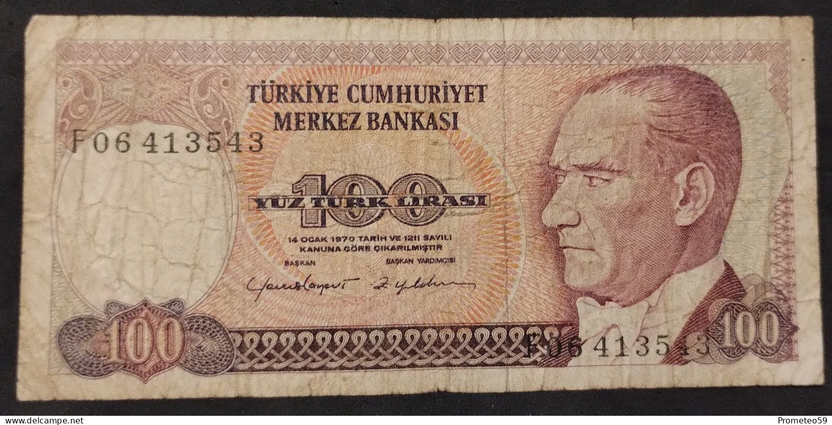 Turquía – Billete Banknote De 100 Liras – 1984 - Turkey