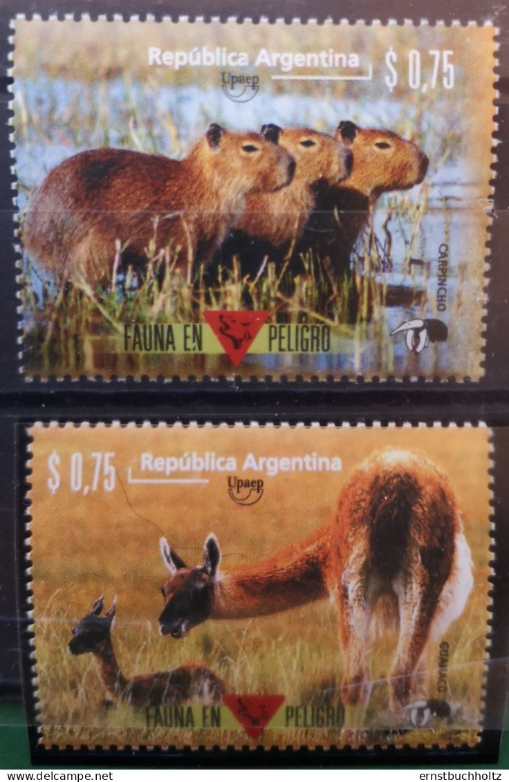 Argentinien 1996 Wildlebende Säugetiere Mi 2303/04** - Nuevos