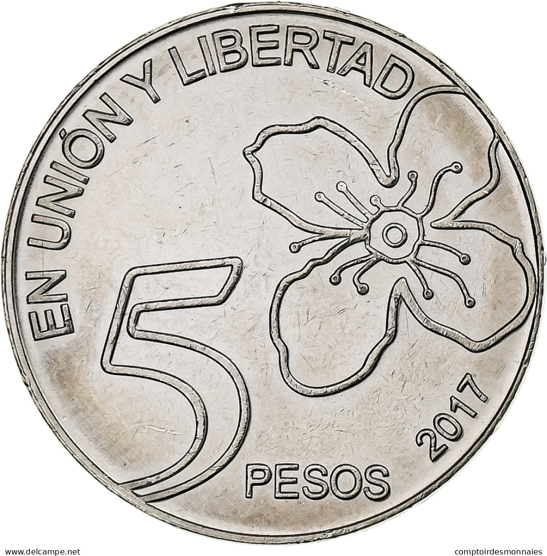 Argentine, 5 Pesos, 2017, Buenos Aires, Nickel Plaqué Acier, SPL - Argentinië