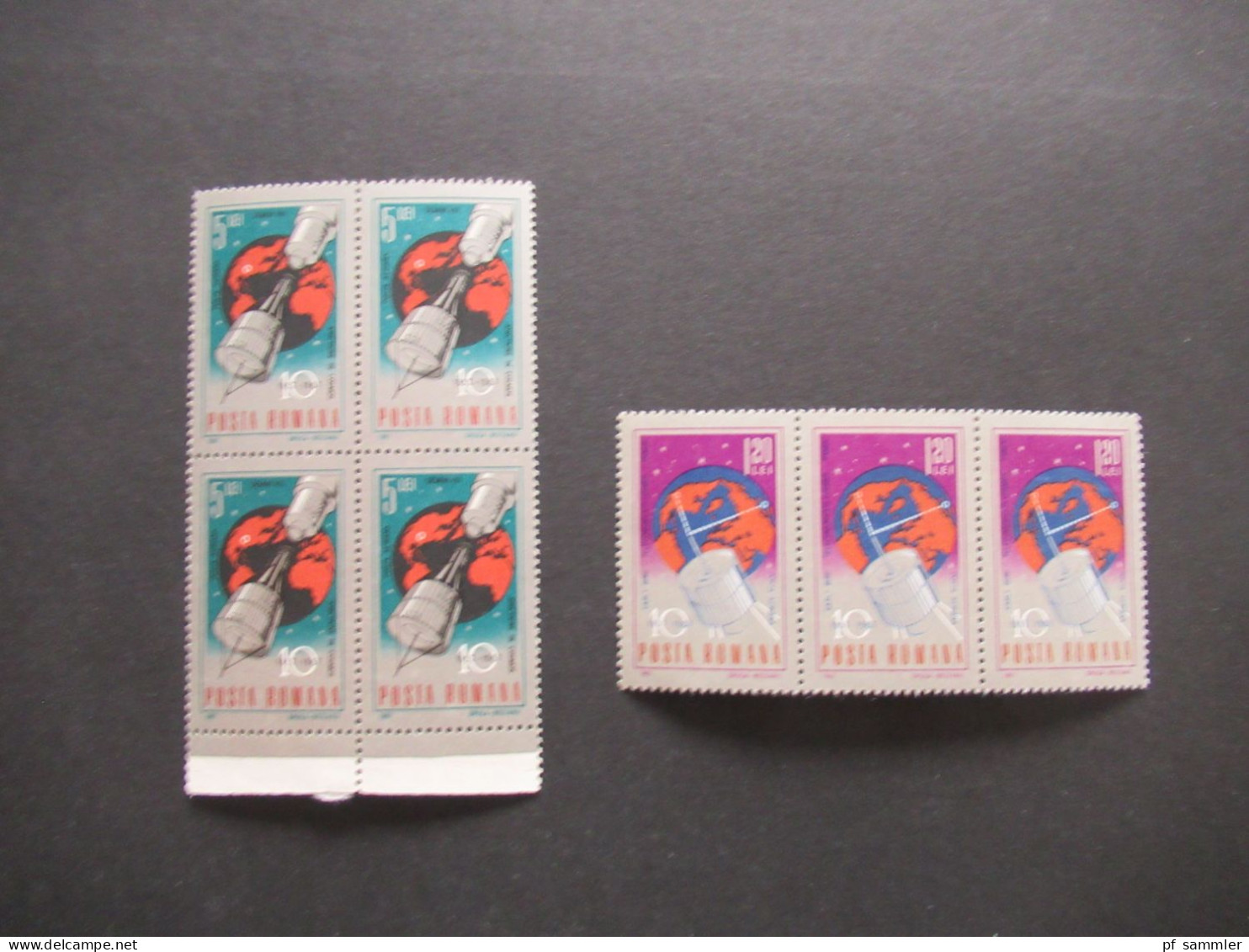 Rumänien 1967 Weltraumforschung Flugpostmarken Nr.2564 (3) Und Nr.2567 (4) ** / Postfrisch - Ongebruikt