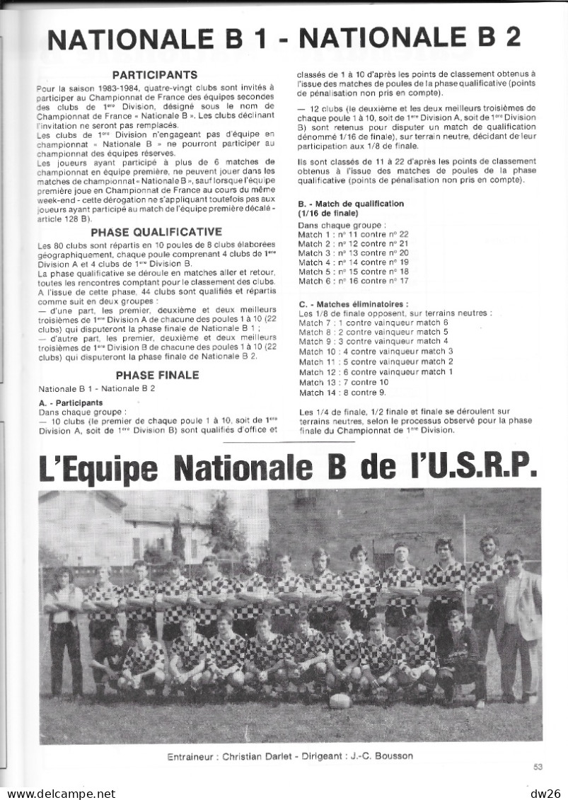 Sport, Rugby - Revue Du Club De L'USRP (Romans-Bourg De Péage) 1983 1984 - Equipes, Dirigeants, Calendrier Des Matchs - Sport