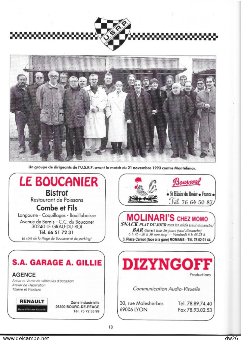 Sport, Rugby - Revue Du Club De L'USRP (Romans-Bourg De Péage) 1993 1994 - Equipes, Dirigeants, Calendrier Des Matchs - Sport