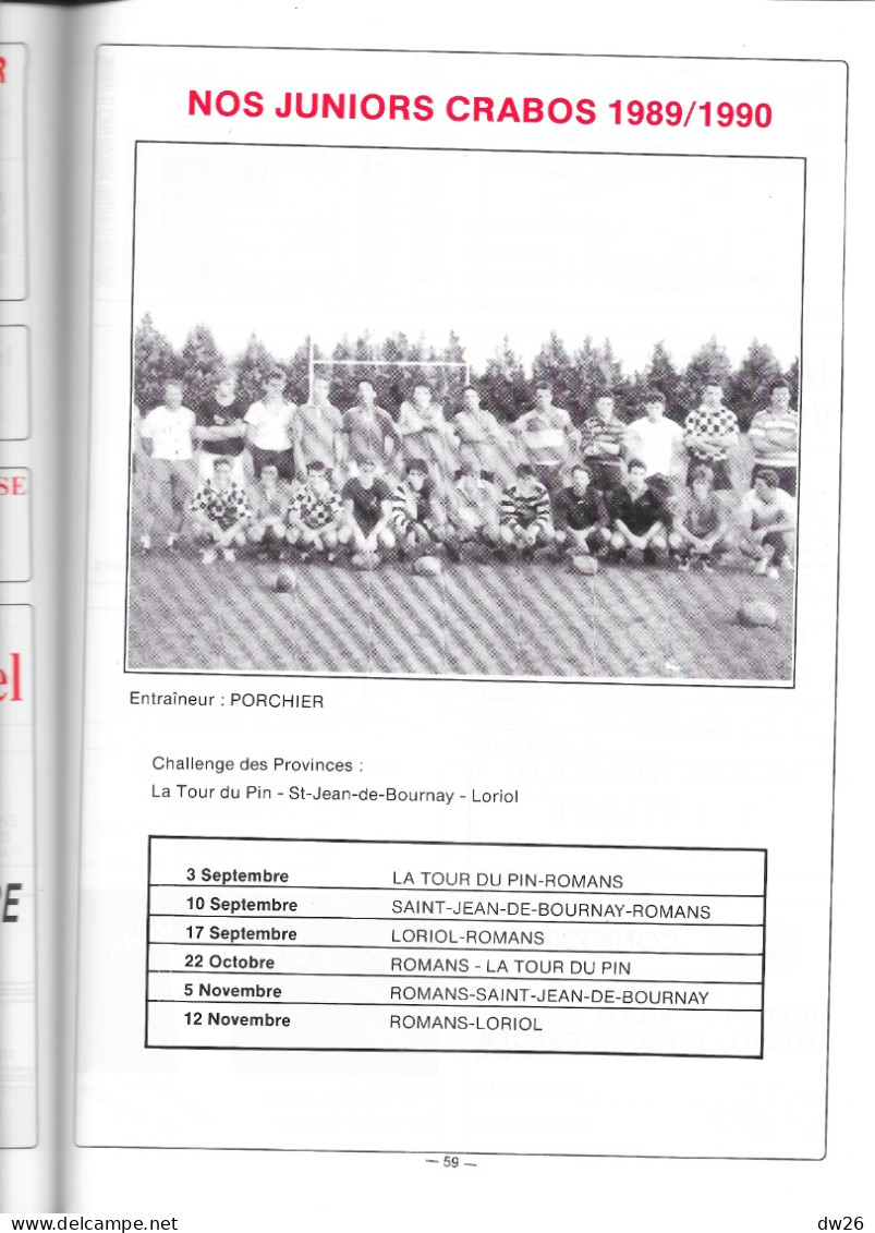 Sport, Rugby - Revue Du Club De L'USRP (Romans-Bourg De Péage) 1989 1990 - Equipes, Dirigeants, Calendrier Des Matchs - Deportes