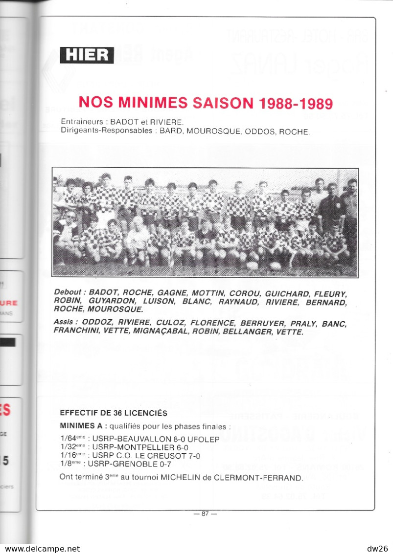 Sport, Rugby - Revue Du Club De L'USRP (Romans-Bourg De Péage) 1989 1990 - Equipes, Dirigeants, Calendrier Des Matchs - Sport