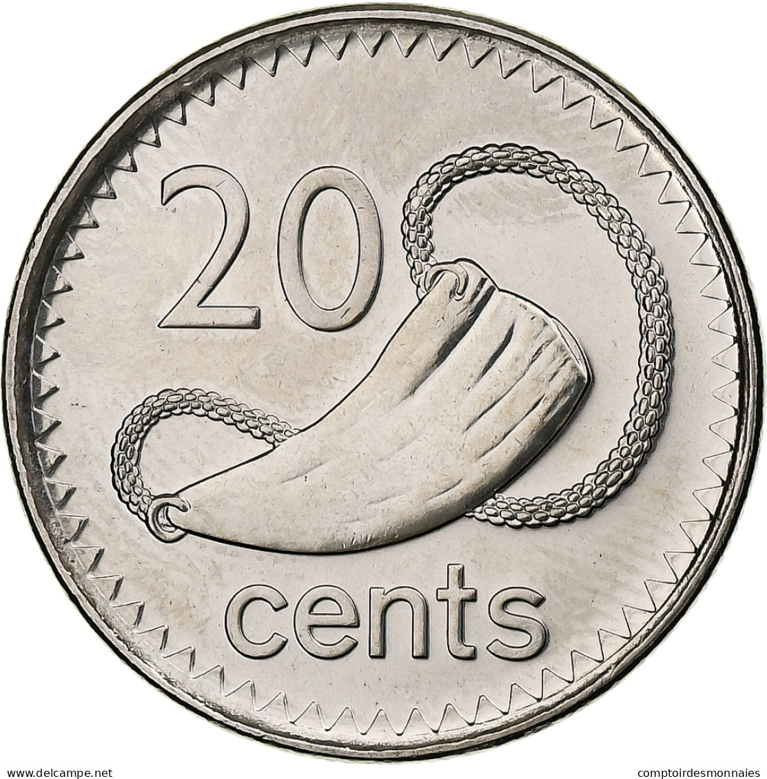 Fidji, Elizabeth II, 20 Cents, 2009, Nickel Plaqué Acier, SPL, KM:121 - Fidji
