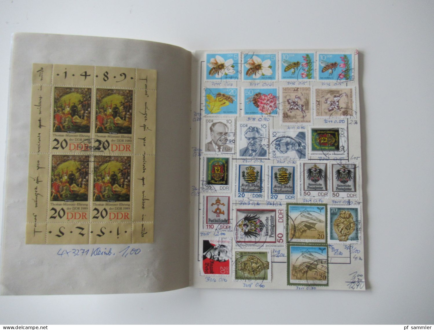 Sammlung / Interessantes Auswahlheft DDR 1989 - 1990 Viele Gestempelte Marken /eventl. Fundgrube / Viele Tagesstempel - Collections (en Albums)