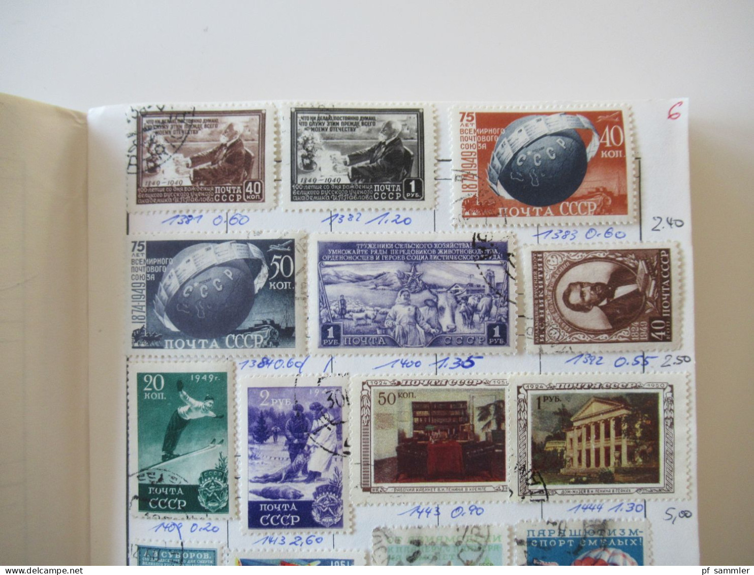 Sammlung / interessante Auswahlhefte Russland UdSSR ab ca. 1900 - 1972 viele gestempelte Marken / Fundgrube!?!