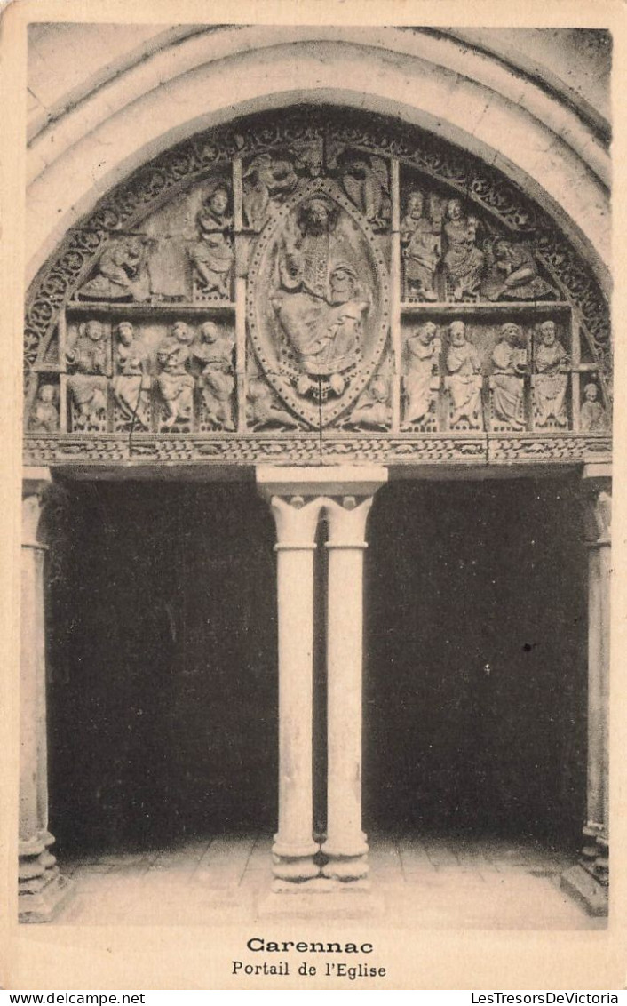 FRANCE - Gourdon - Carennac - Vue Sur Le Portail De L'église - Carte Postale Ancienne - Gourdon