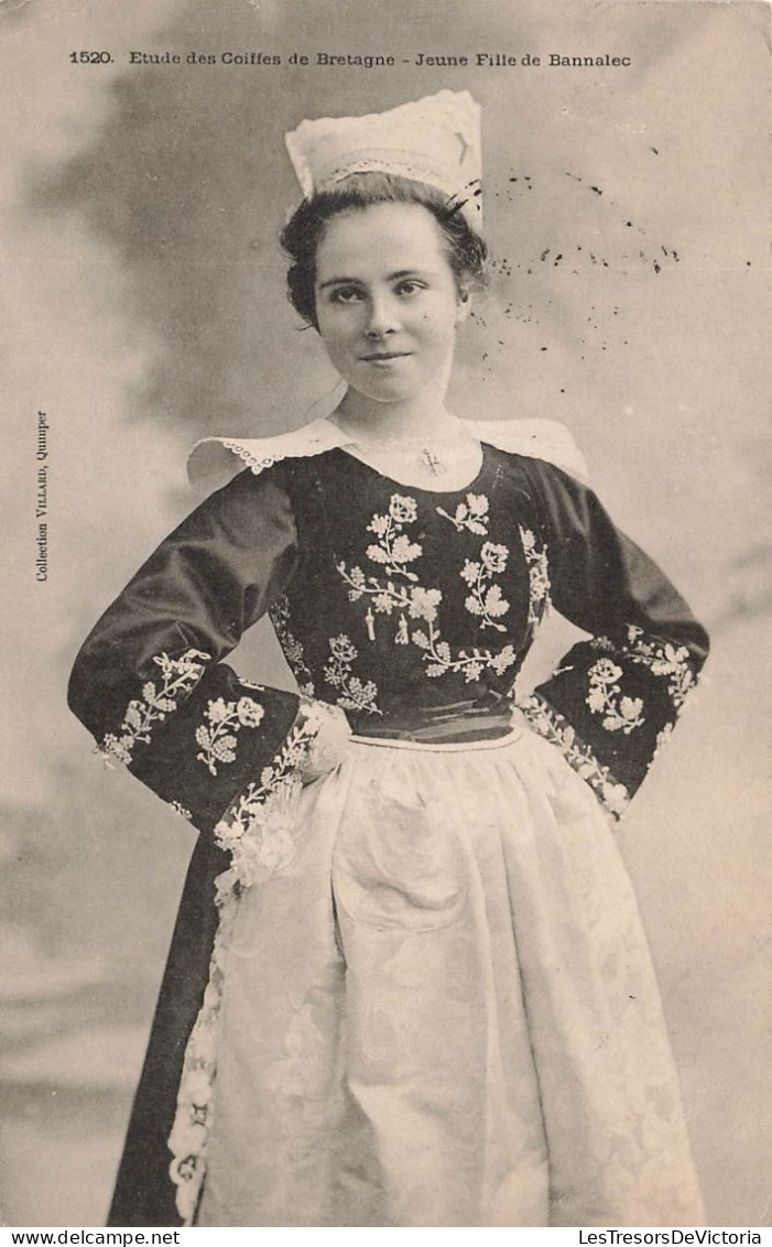 FOLKLORE - Costumes - Jeune Fille De Bannalec - Carte Postale Ancienne - Costumes